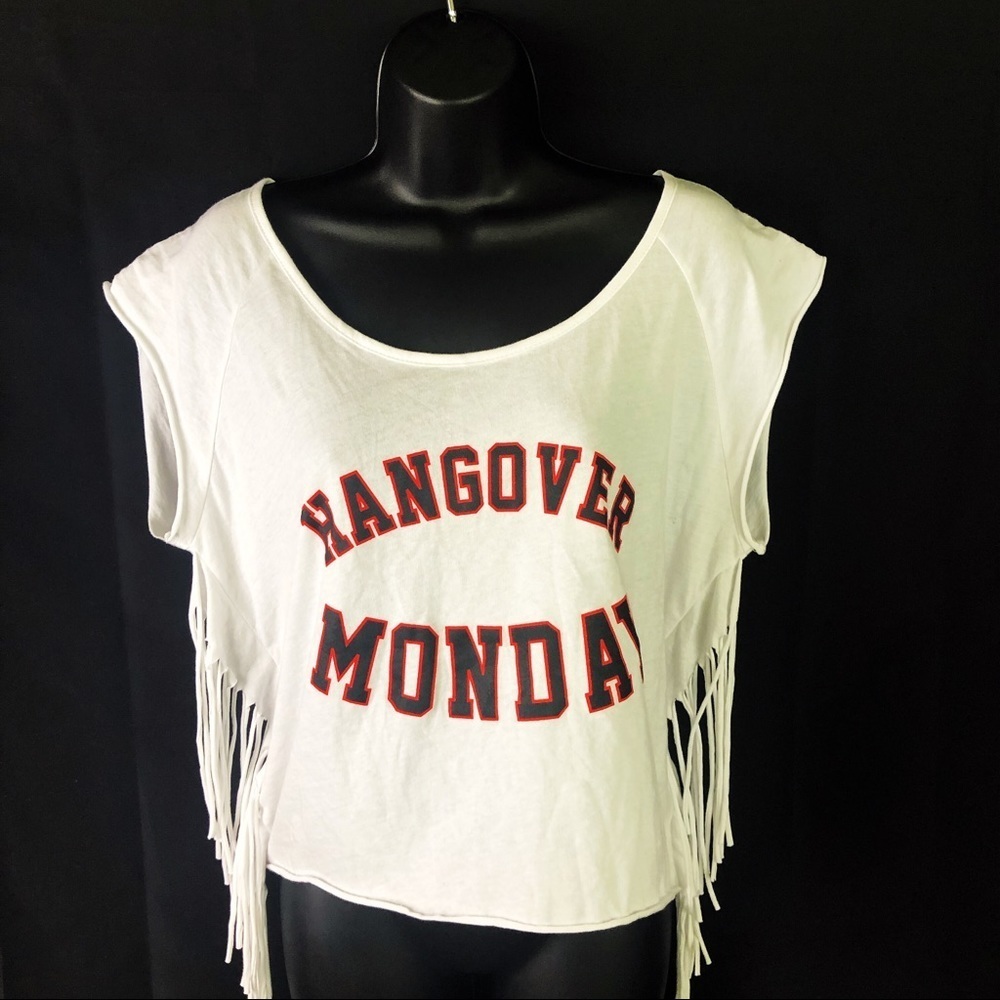Hangover Monday Fringe Tee White 🖤